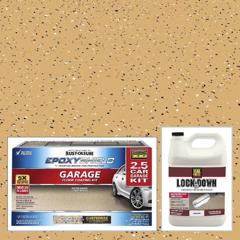 ラストオリウム　「エポキシシールド2.5CARキット」＆プライマー「ロックダウン」セット タン